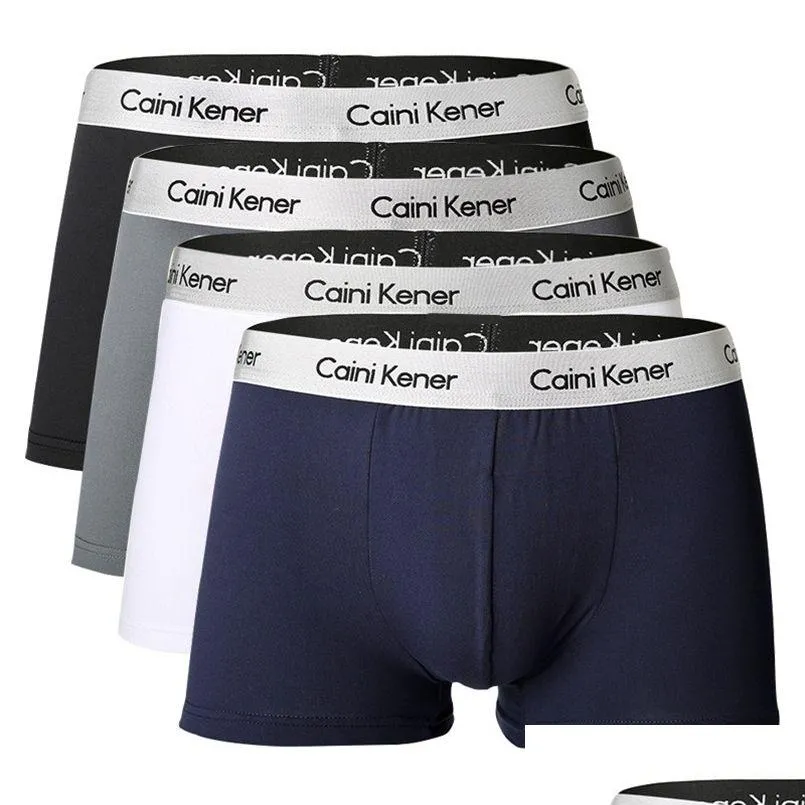 Underpants 4Pcs Men Boxers Man Short Breathable Flexible Comfortable Shorts Lovely Solid Panties 220826