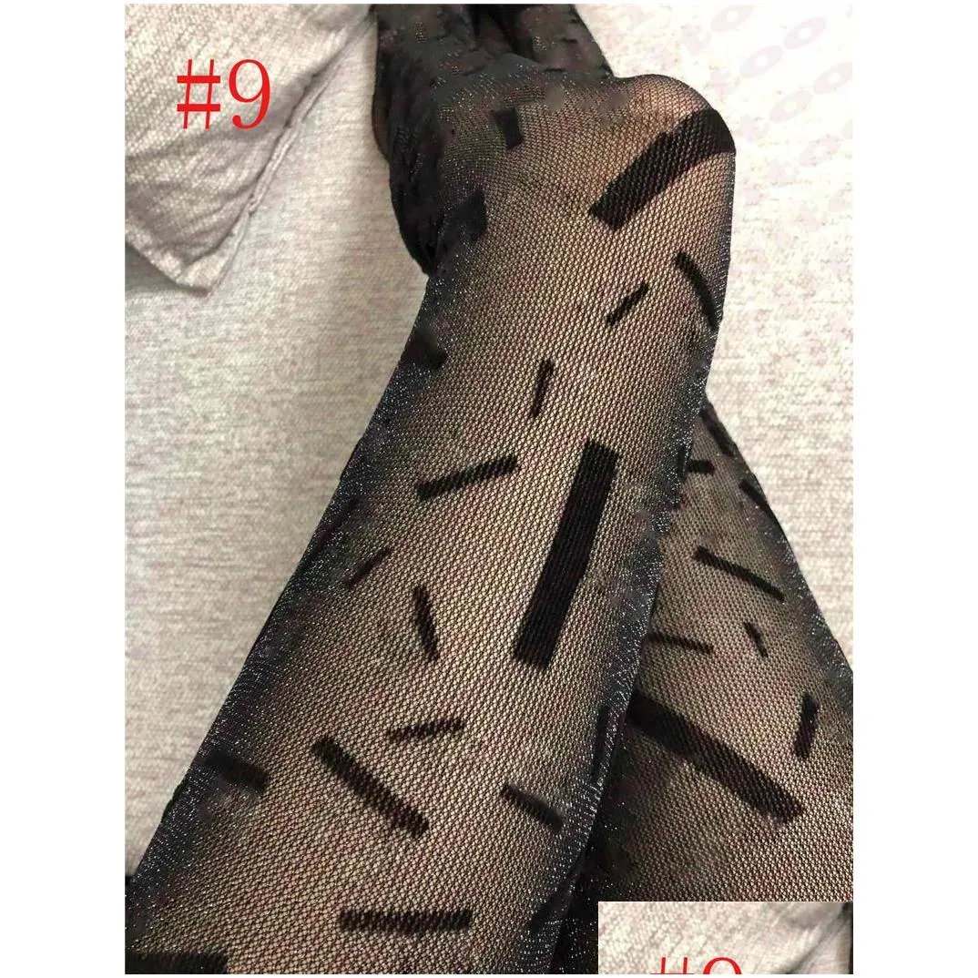 Designer Tights Stockings Womens Leggings Luxury Socks Full Letters Stretch Net Stocking Ladies Sexy Black Pantyhose For Wedding Party