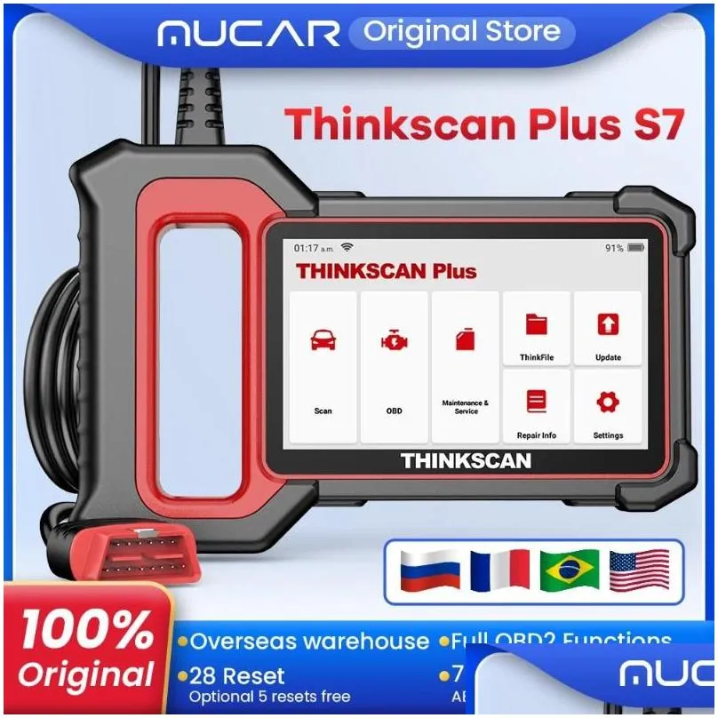 Thinkscan Plus S7 S4 S6 OBD2 Car Diagnostic Tools ABS/SRS/ECM/TCM/BCM Code Reader Auto Scanner Fault DIYers Scan
