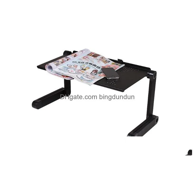 Bedroom Furniture Homdox Computer Desk Portable Adjustable Foldable Laptop Notebook Lap Pc Folding Desks Table Vented Stand Bed Tray D Dhe58