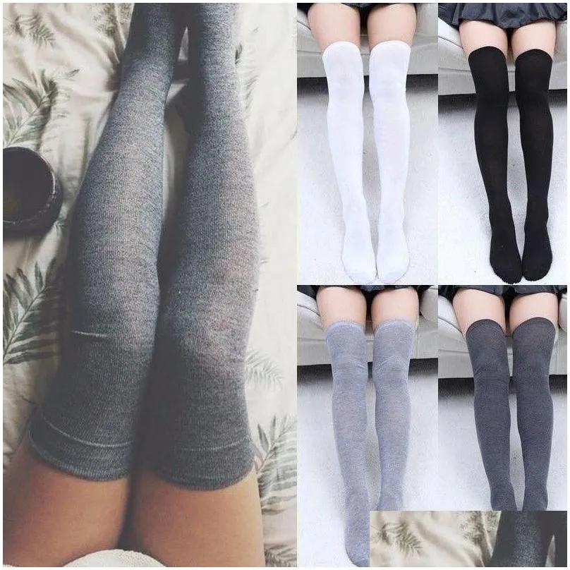 Men039s Socks Women Stockings Warm Thigh High Over The Knee Long Cotton Medias Sexy9381410