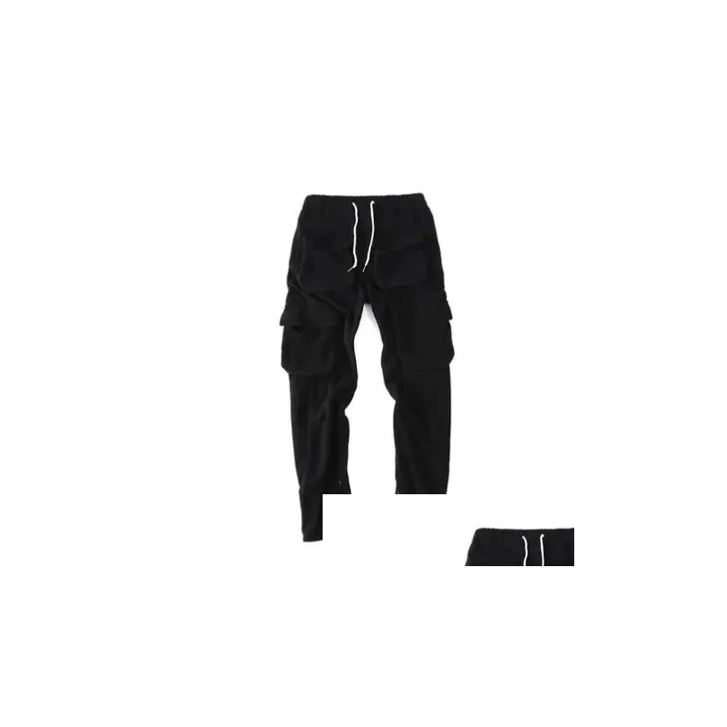 Men`S Pants Mens Stacked Jogger Cargo Sweatpants Thick Fleece Pocket Track Men Clothing Top Selling Products 2023 Clothes Custom 2310 Dhrft