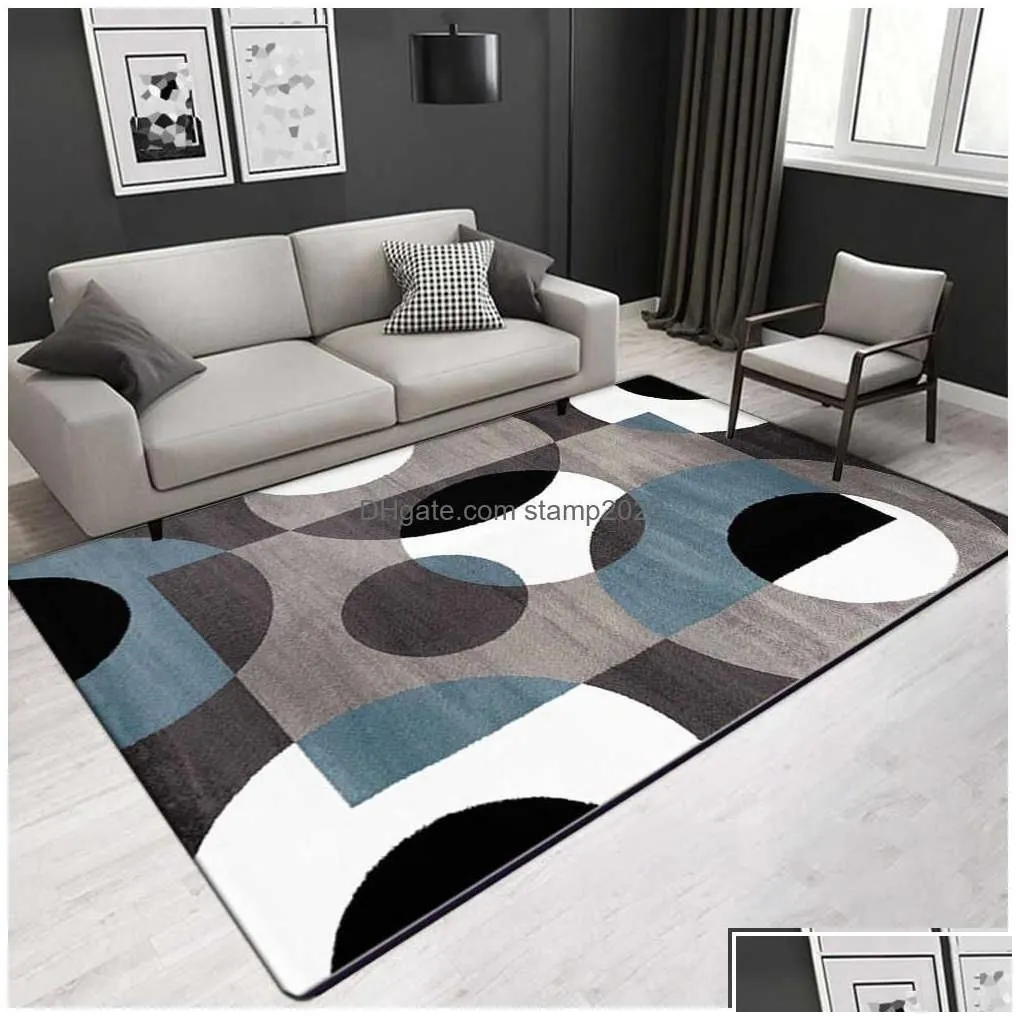 Nordic Geometric Carpet For Living Room Modern Luxury Decor Sofa Table Large Area Rugs Bathroom Mat Alfombra Para Cocina Tapis Drop