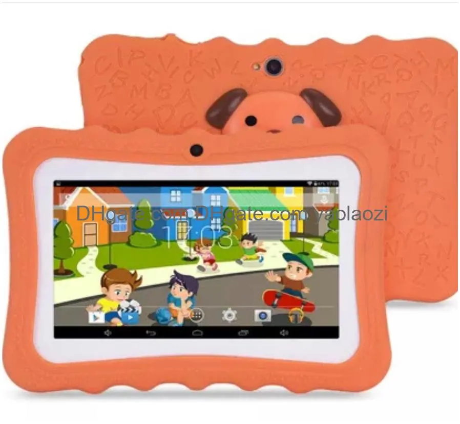 Tablet Pc Cwowdefu 7 Inch Children Tablets Android 12 Quad Core Wifi6 Learning For Kids Toddler With App Drop Delivery Computers Netw Dh1P6