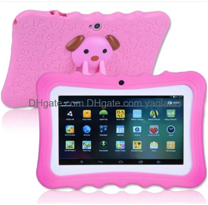 Tablet Pc Cwowdefu 7 Inch Children Tablets Android 12 Quad Core Wifi6 Learning For Kids Toddler With App Drop Delivery Computers Netw Dh1P6
