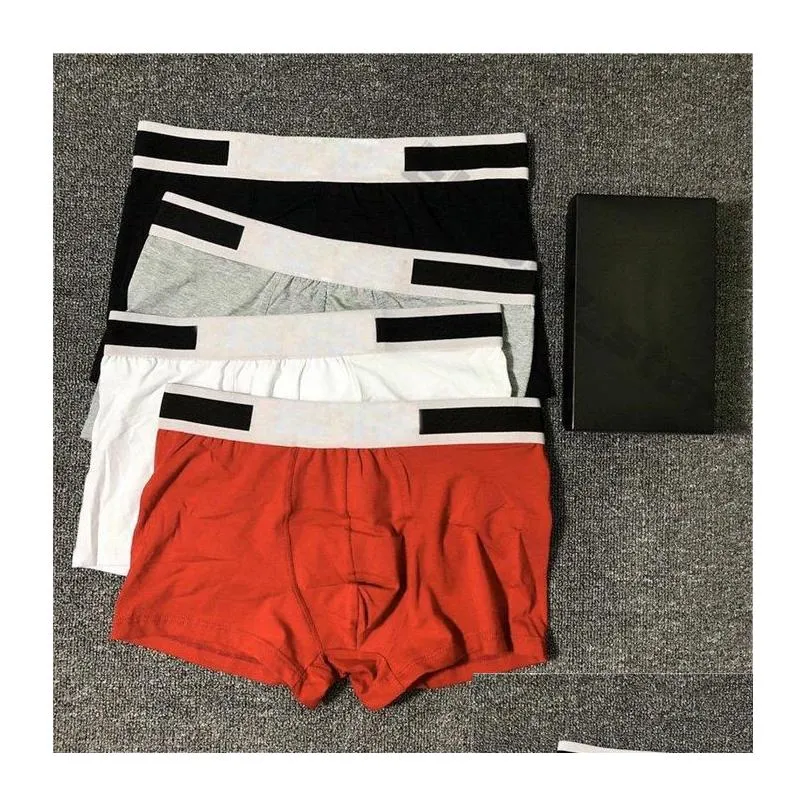 2021 Mens Designers Boxers Brands Underpants Sexy Classic Mens Boxer Casual Shorts Underwear Breathable Cotton Underwears 3pcs With