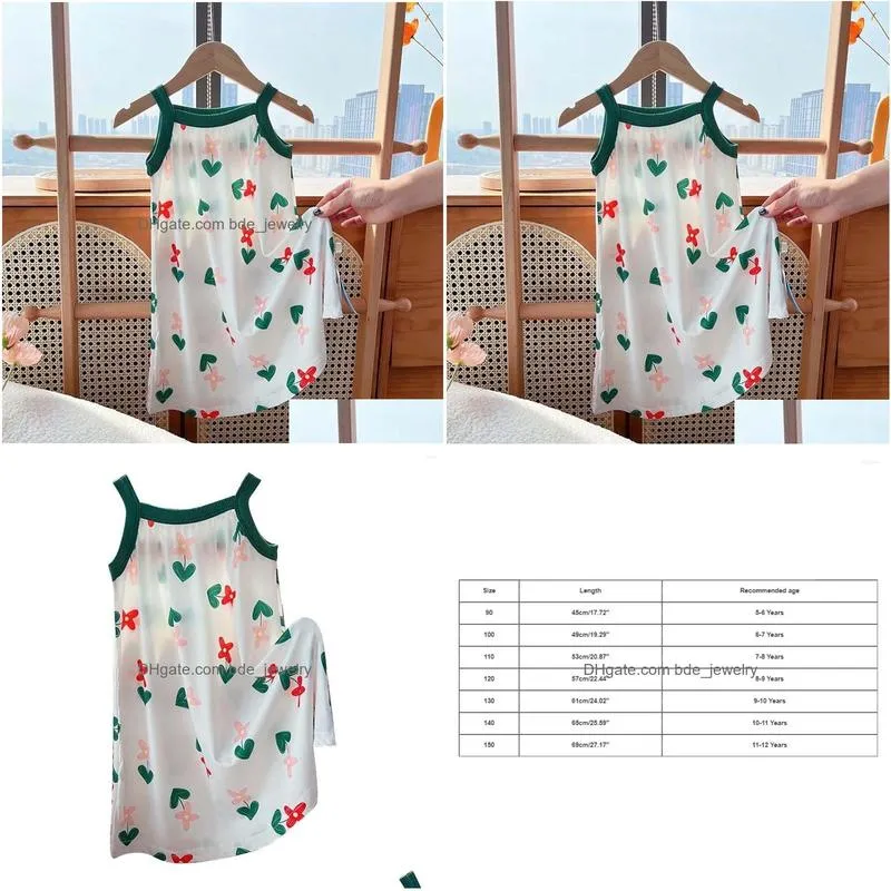 girl dresses toddler kids baby girls daisy slip dress floral beach nightdressclothes big tennis clothes