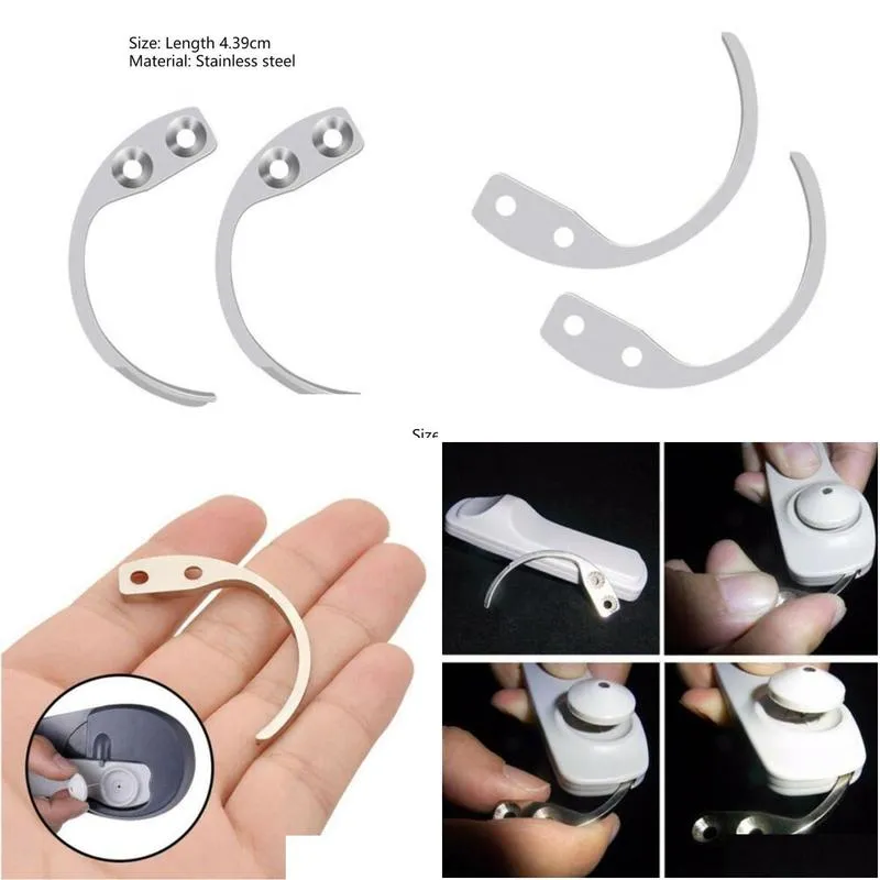 Hand Tools 2Pcs Useful Hook Key Reusable Hard Tag Remover Replacement Easy To Use Security Alarm For Shoes/Clothes/WalletHand HandHand