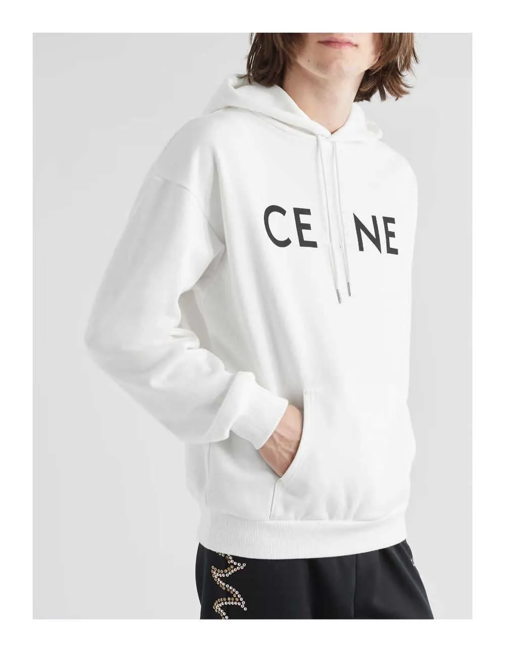 Designer Luxury Celins Classic Fashion Casual Trend France Sweater Men`s Chest Letter Print Solid Pullover Hoodie Men`s And Women`s Spring And Autumn