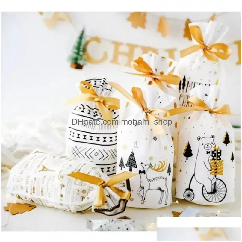 presents bags cookie santa candy gift box packaging christmas decorations year present fy5641 b1022