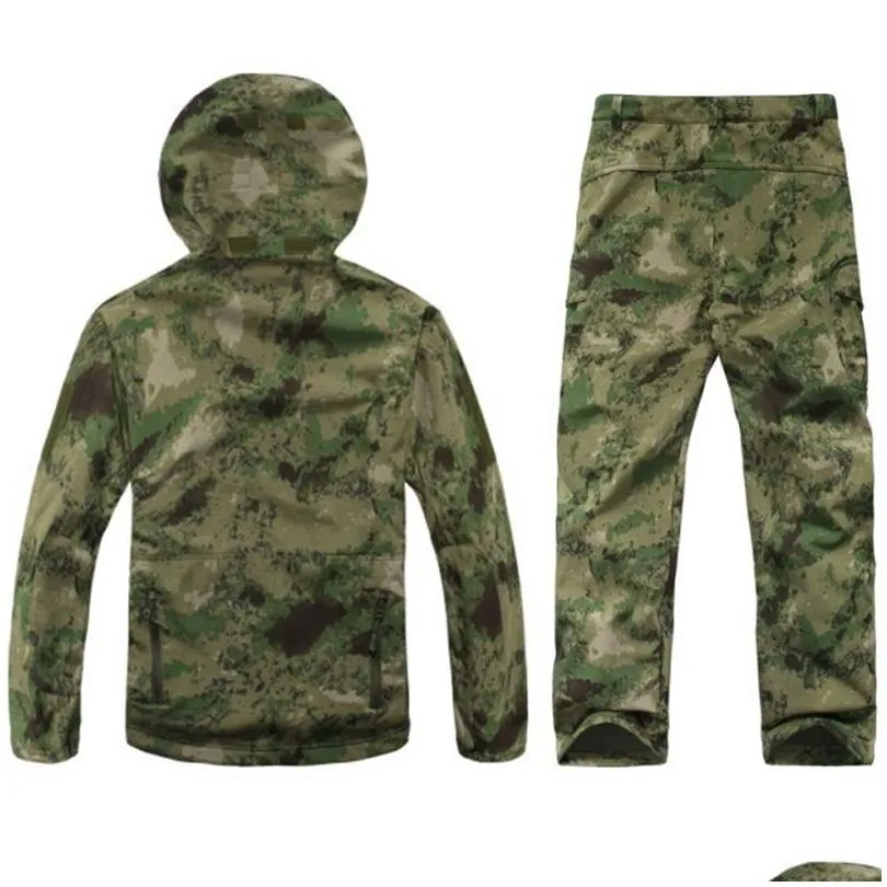 Men`S Jackets Mens Tad Gear Tactical Softshell Camouflage Jacket Set Men Army Windbreaker Waterproof Hunting Clothes Camo Military And Dhjqc