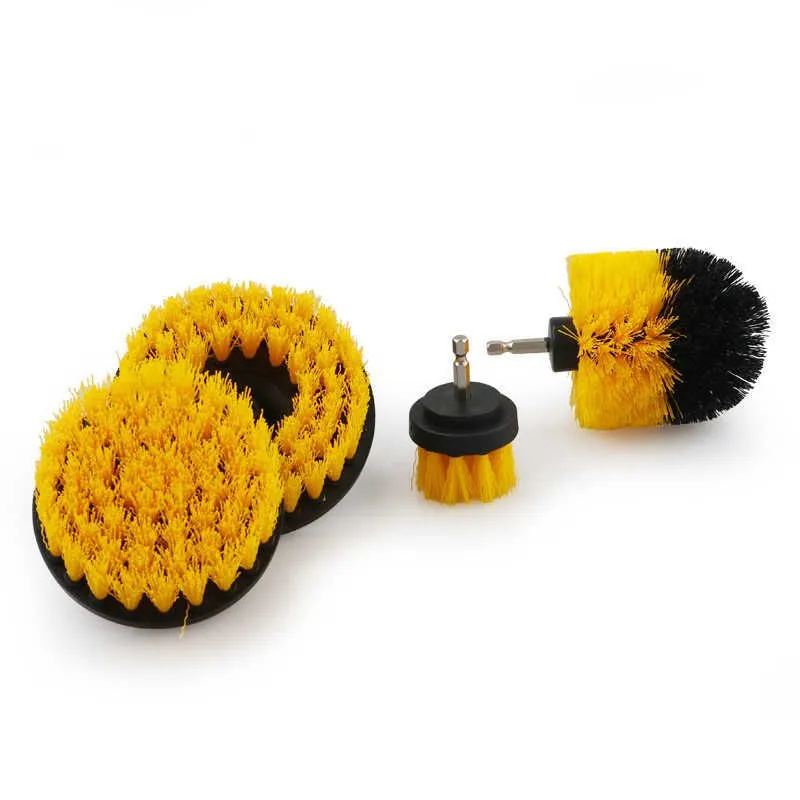 New 2/3.5/4/5`` Car Cleaning Tools Power Scrubber Brush Car Polisher Bathroom Cleaning Kit with Extender Brush Attachment Set