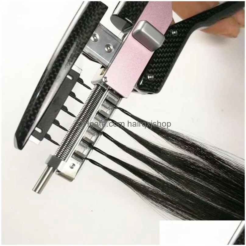 Pre-Bonded Hair Extensions Human Clip In Pre Bond 6D Blonde Latest Products 100G 100Strands Fast Wearing Fl Head 14 To Drop Delivery Dhzjs