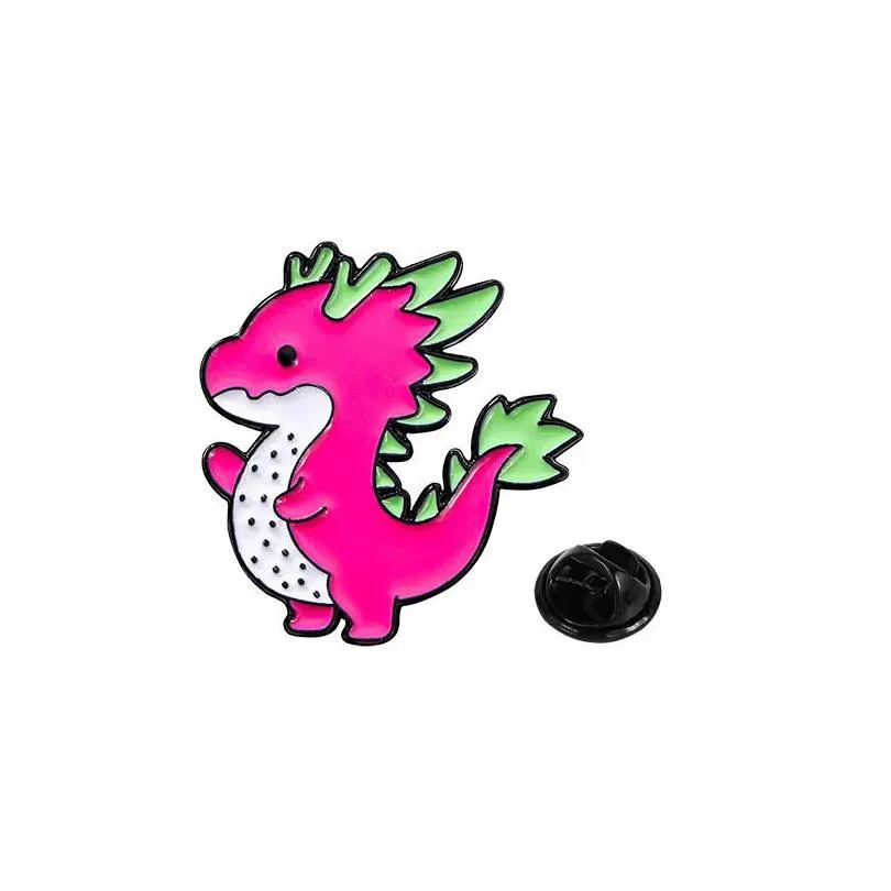 Pins, Brooches Pin For Women Kids Backpack Crafts Dress Decor Metal Funny Cartoon Animal Dinosaur Fashion Jewelry Wholesale Brooch Pi Dh1Ef