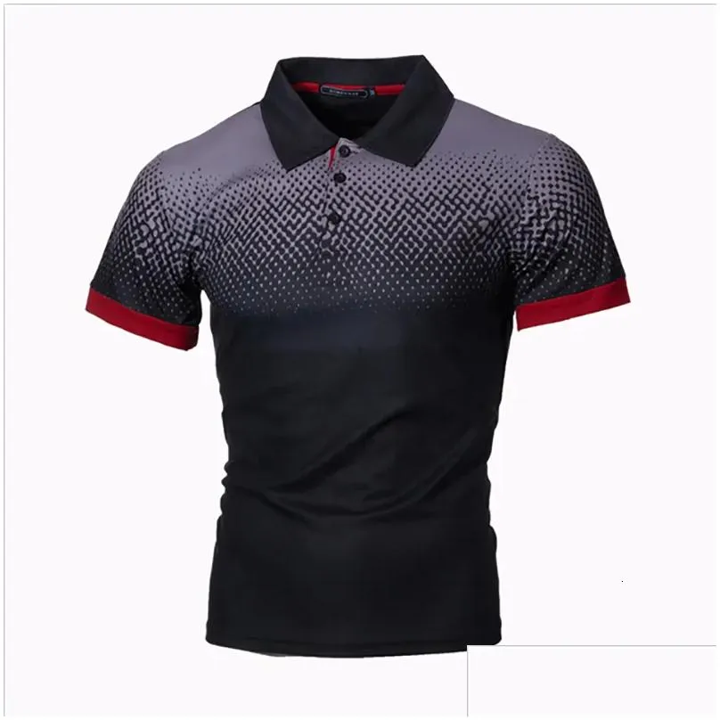 Men`S Polos Mens S Shirt Tennis Dot Graphic Plus Size Print Short Sleeve Daily Tops Basic Streetwear Golf Collar Business 230609 Drop Dhlyk