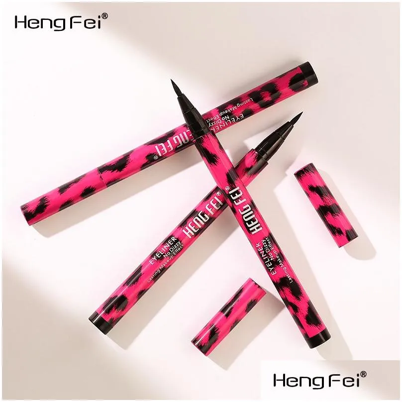 Hengfei Leopard Print Liquid Eyeliner No Shading Quik Drying Black Eye liner Pencil Waterproof Persistent Dizzy Catch Eye Makeup