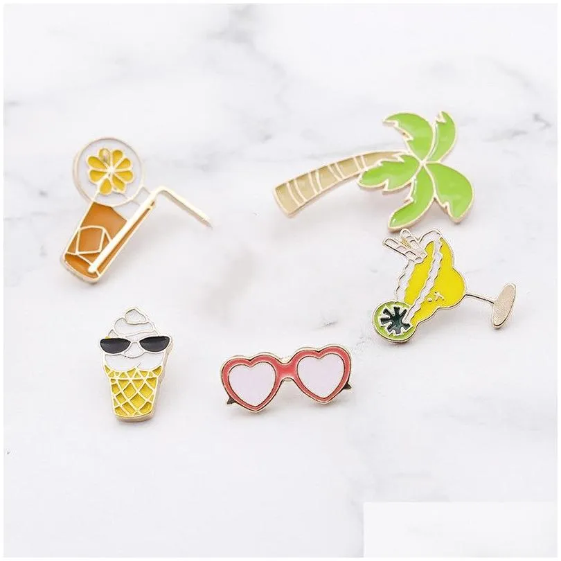 Pins, Brooches Pin For Backpack Crafts Dress Decor Women Kids Birthday Gift Fashion Jewelry Wholesale Cute Love Heart Tree Metal Broo Dhoui