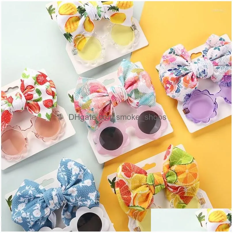 dog apparel 2pcs pet sunglasses headband set fashion cat bow hairband glasses grooming party pography props hair accessories