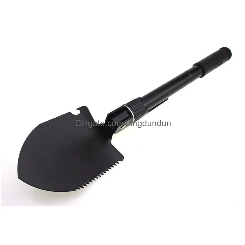 Spade & Shovel Mtifunctional Folding Survival Carbon Steel Military Style Entrenching Tool Garden Off Road Cam Beach Digging Dirt Sand Dhn9I