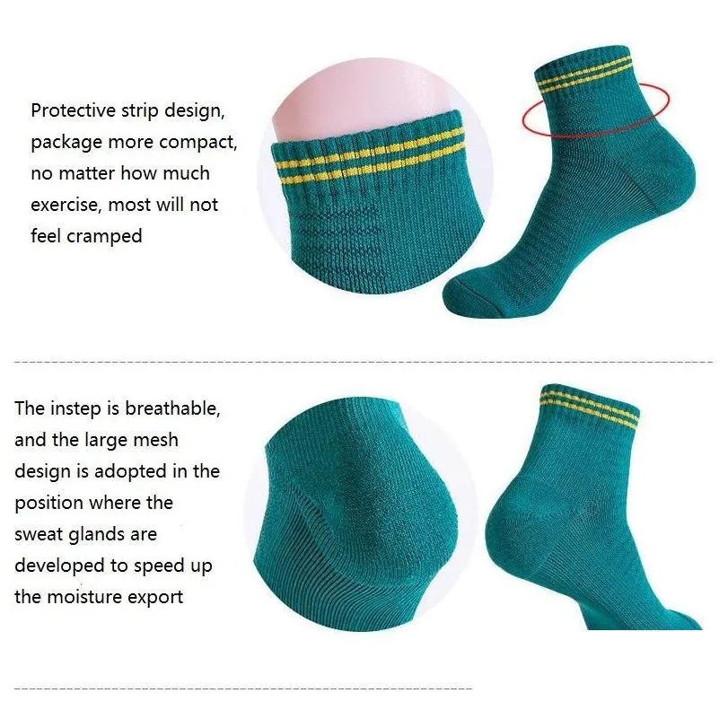 Running socks professional love sports men`s cotton basketball badminton non slip outdoor leisure fitness shock absorption riding hiking Not easy to deform