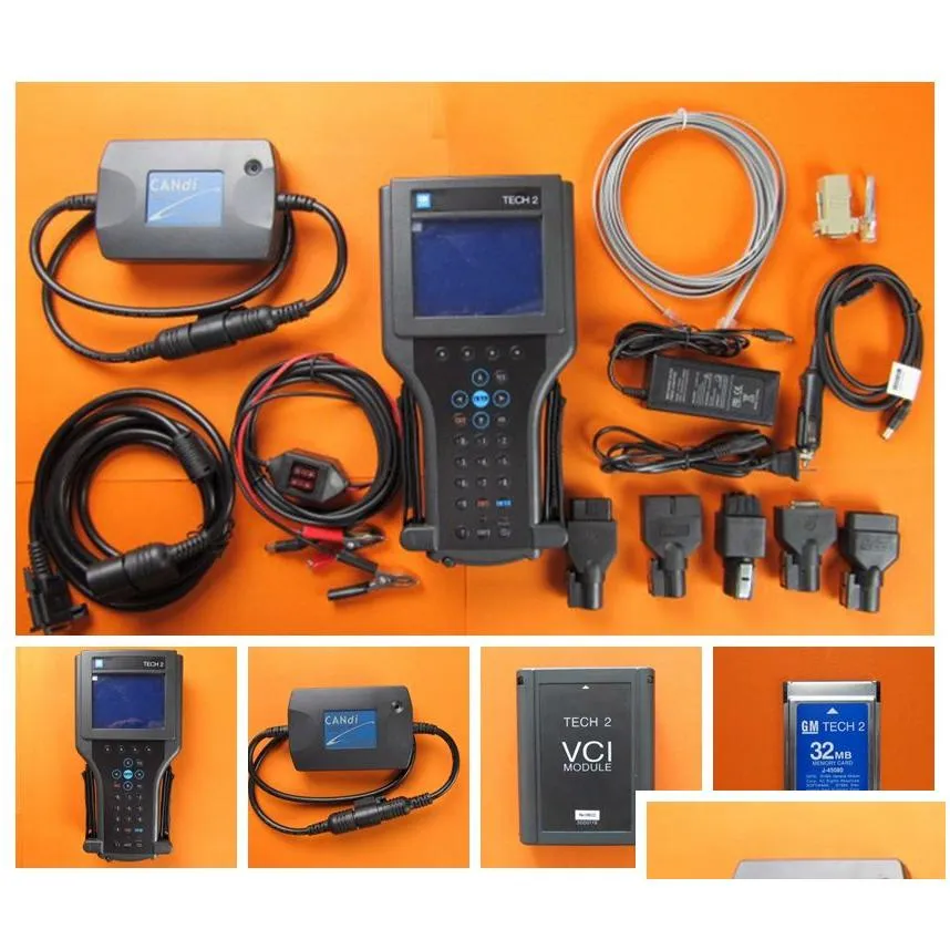Tools tech 2 diagnostic tools scanners card software for G/M,opel, holden, Isuzu SAAB and suzuki cables full set
