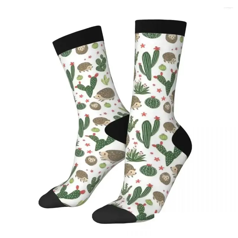 Men`s Socks All Seasons Crew Stockings Prickly Friends Harajuku Fashion Hip Hop Long Accessories For Men Women Birthday Present
