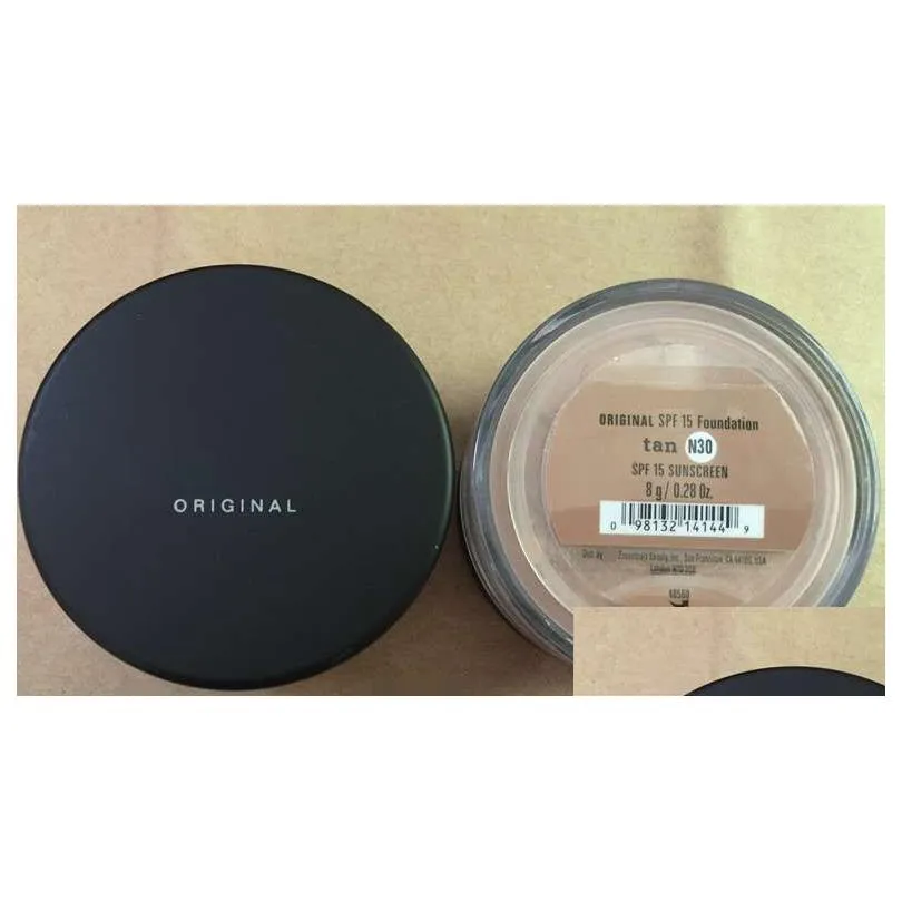 Drop shipping Foundation Minerals original Foundation loose powder 8g C10 fair/8g N10 fairly light/8g medium C25/8g medium beige N20.