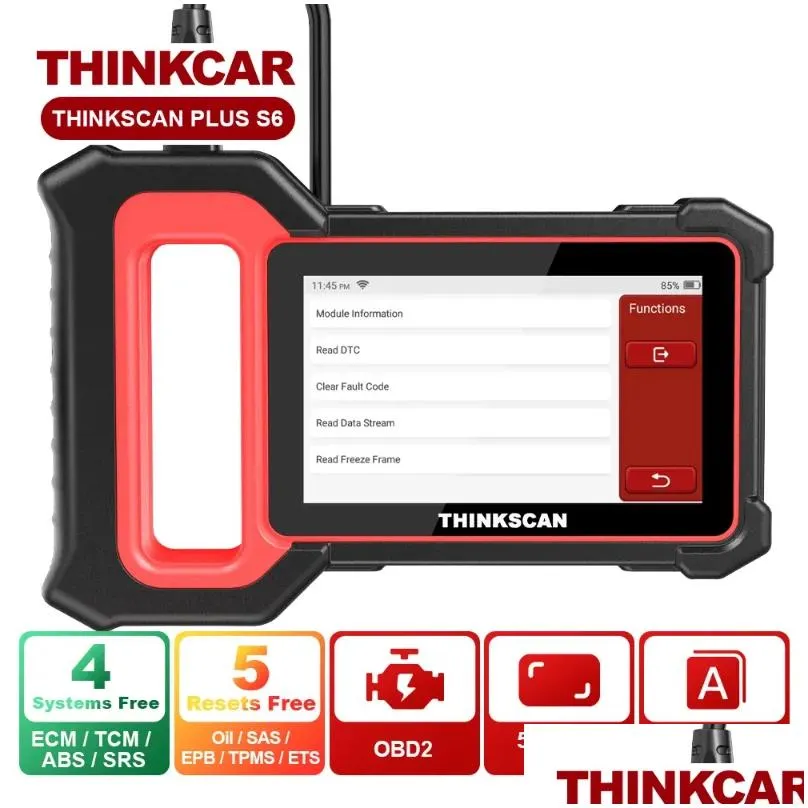 Thinkscan Plus S7 S4 S6 OBD2 Car Diagnostic Tools ABS/SRS/ECM/TCM/BCM Code Reader Auto Scanner Fault DIYers Scan