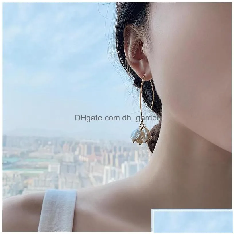 Dangle Chandelier Unique South Korean Earhook High End Shell Earrings Temperament Ins Small Ear Accessories New Style Shippi Dhchy