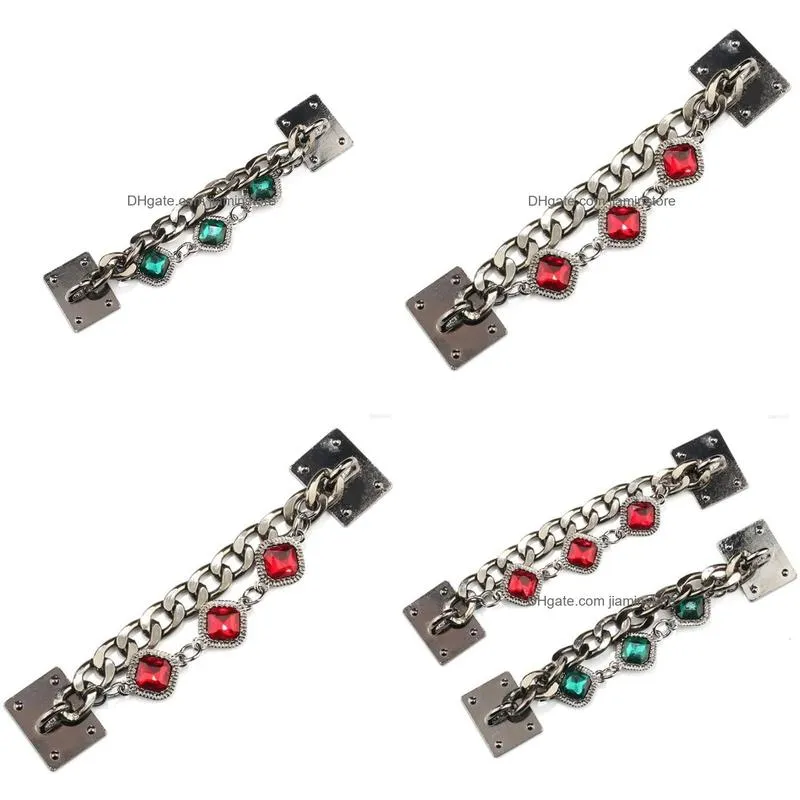 Chain Link Bracelets Mobile Phone Wrist Net Red Model Stick Drill Diy Accessories Beauty Drop Delivery Jewelry Dh0M3