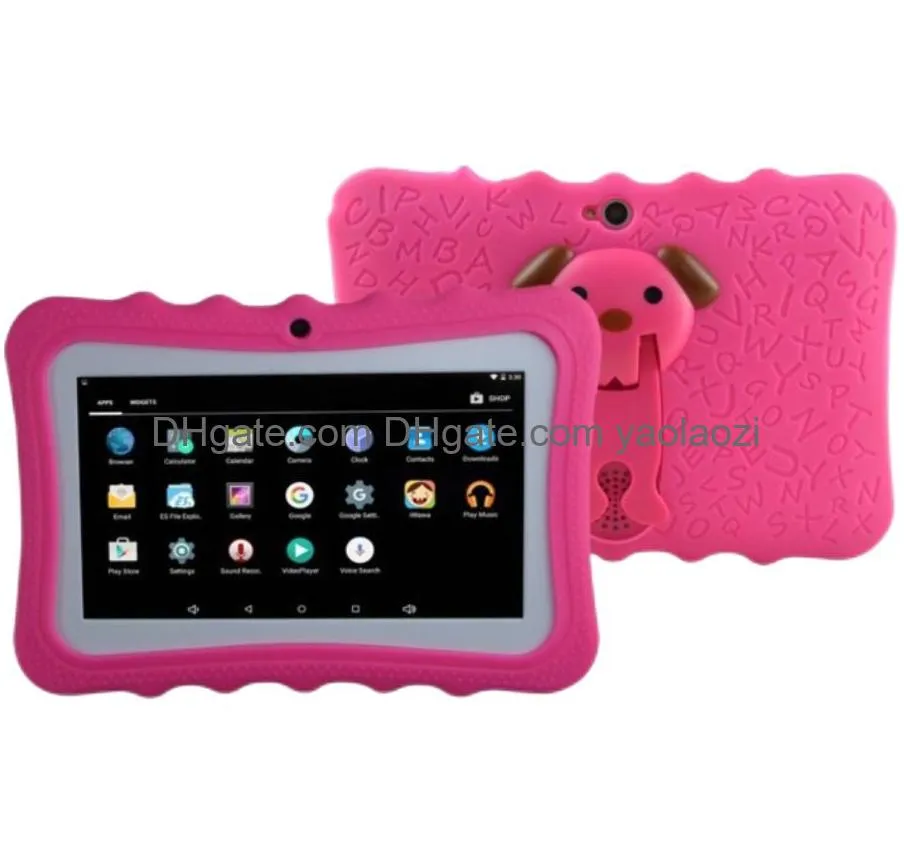 Tablet Pc Cwowdefu 7 Inch Children Tablets Android 12 Quad Core Wifi6 Learning For Kids Toddler With App Drop Delivery Computers Netw Dh1P6