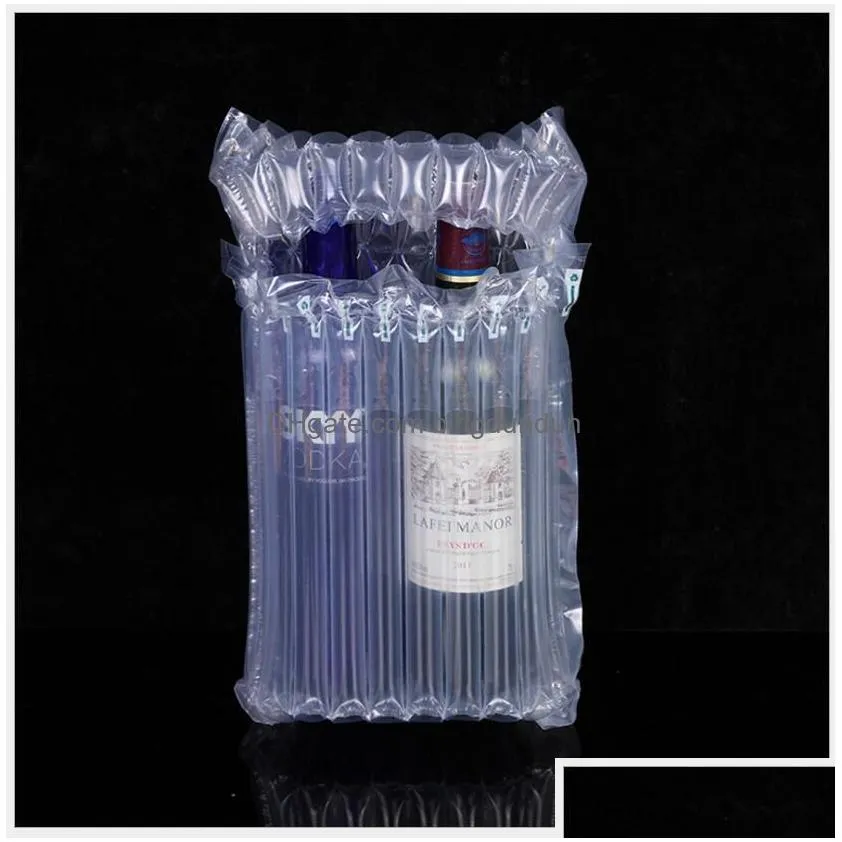 Disposable Take Out Containers Air Column Inflatable Wine Bag Cushion Bubble Glass Protected Protective Wrap For Bottle Drop Delivery Dhbee