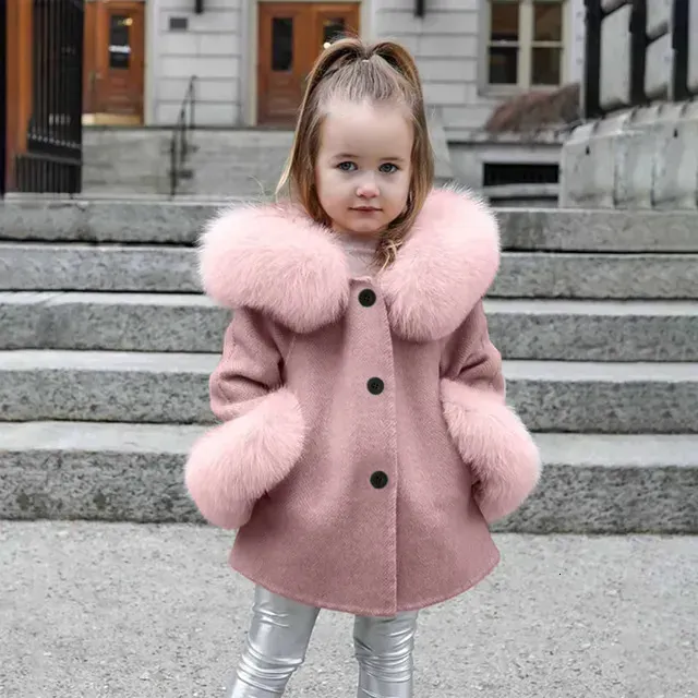 Jackets Toddler Girls Winter Windproof Coat Jacket Kids Warm Fleece Hooded Outerwear 230928