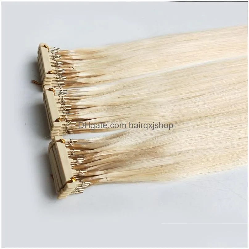 Pre-Bonded Hair Extensions Human Clip In Pre Bond 6D Blonde Latest Products 100G 100Strands Fast Wearing Fl Head 14 To Drop Delivery Dhzjs