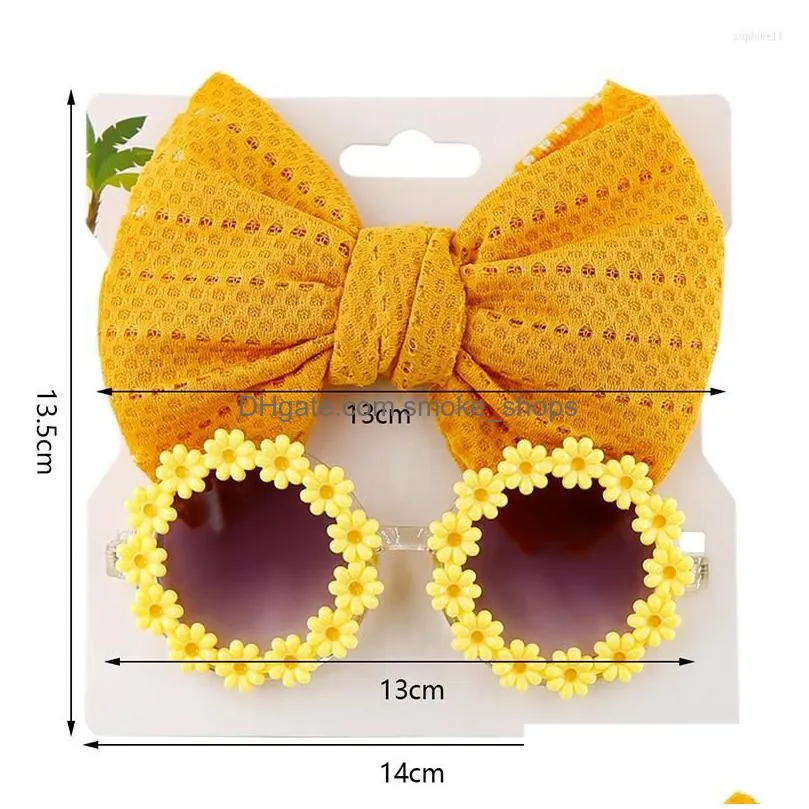 dog apparel 2pcs pet sunglasses headband set fashion cat bow hairband glasses grooming party pography props hair accessories