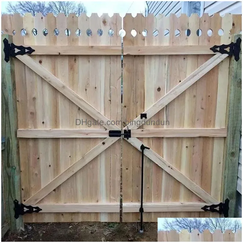 Door Locks Drop Rod Ground Latch Black Hardware Delivery Home Garden Building Supplies Dhd7I