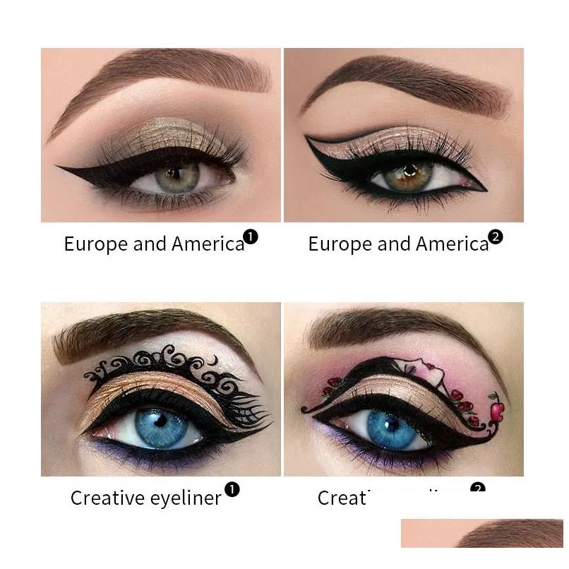 Hengfei Leopard Print Liquid Eyeliner No Shading Quik Drying Black Eye liner Pencil Waterproof Persistent Dizzy Catch Eye Makeup