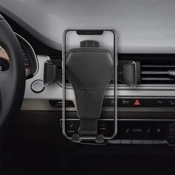 Automatic Locking Gravity Universal Air Vent GPS Cell Phone Holder Car Mount Stand Grille Buckle Type Compatible with All  iPhone Android
