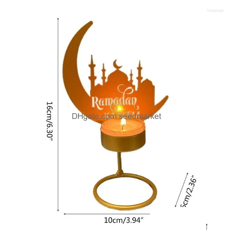 candle holders eid mubarak decorations moon castle holder for table centerpieces candlestick candlestand ramadan holiday party