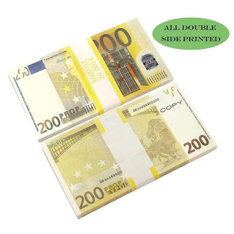 movie prop banknote usd pound euro 10 dollars toy currency party fake money children gift 50 dollar ticket faux billet