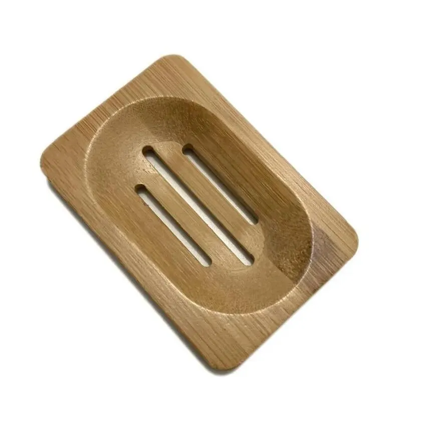 Soap Dishes Natural Bamboo Dish Simple Holder Rack Plate Tray Bathroom Case 3 Styles Drop Delivery Home Garden Bath Accessories Dhcie