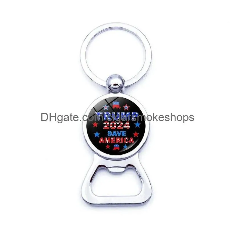 Other Event & Party Supplies American Bottle Opener Election Metal Key Ring Pendant Usa 2024 Trump Beer Openers Drop Delivery Home Gar Dhblg