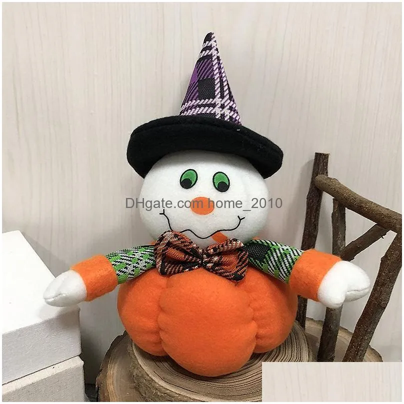 halloween decoration pumpkin dolls plush toys witch black cat snowman holiday festival decor prop gift jk2008xb8908141