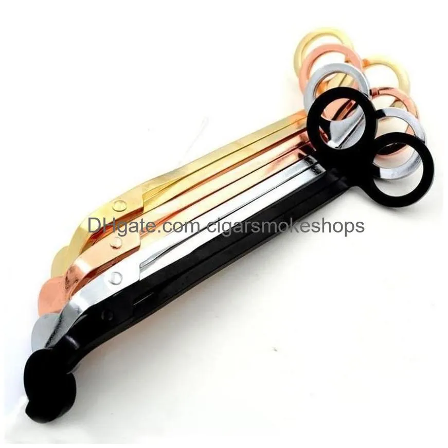 Scissors Stainless Steel Snuffers Candle Wick Trimmer Rose Gold Cutter Oil Lamp Trim Scissor Christmas Drop Delivery Dhmne