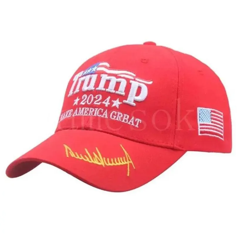 Other Festive & Party Supplies Donald Trump 2024 Hats Us Presidential Election Baseball Caps Adjustable Outdoor Sports Hat Drop Delive Dhg2V