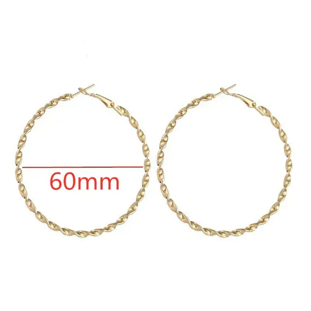 40mm 60mm 70mm 80mm Exaggerate Big Smooth Circle Hoop Earrings Brincos Simple Party Round Loop Bijoux for Women Jewelry