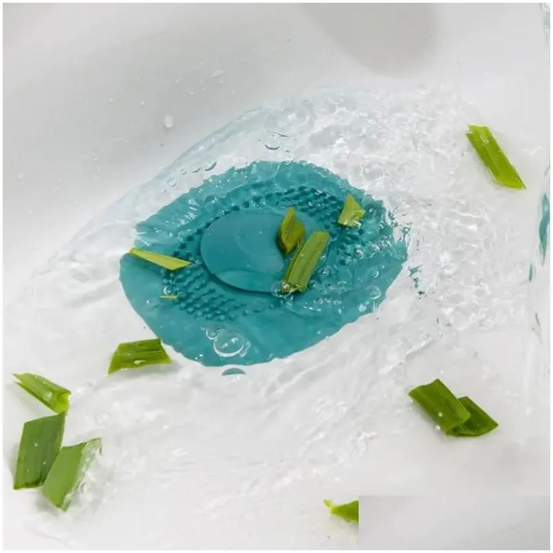 Pressed Silicone Floor Drain Bathroom Sink Drain Hair Catcher Sink Drain Filter Bathtub Floor Filter Deodorizing Bathroom Access