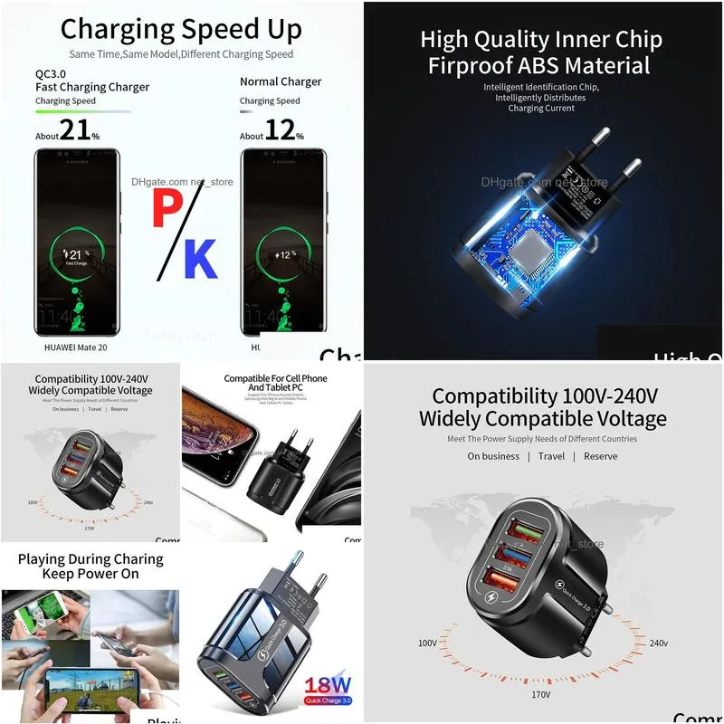 usb fast  quick charge 3.0 4.0 universal wall mobile phone tablet chargers for phone