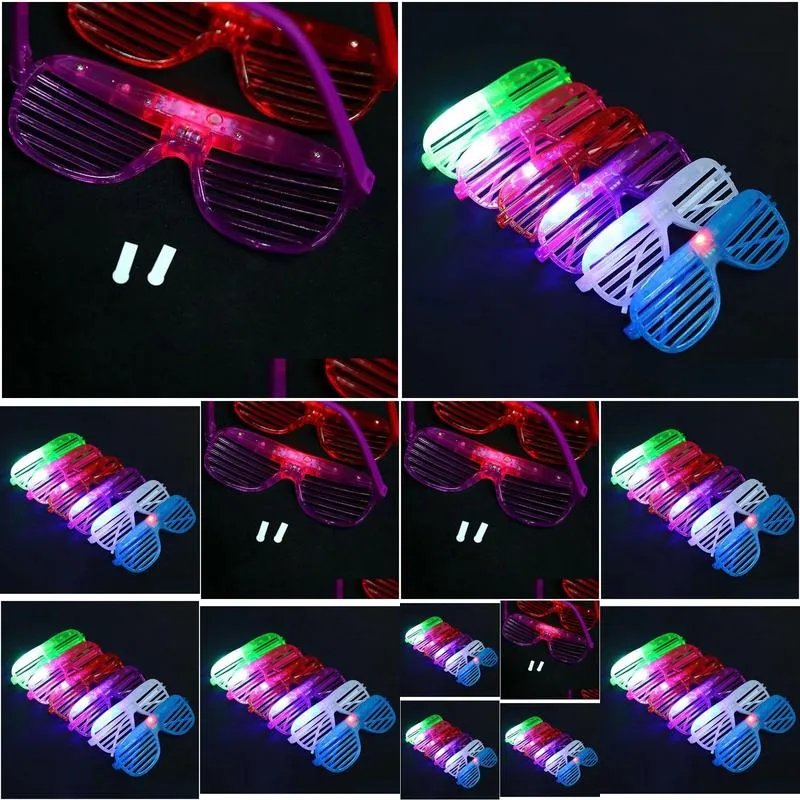 Other Festive Party Supplies Shutters Shape Led Flashing Glasses Light Up Kids Toys Christmas Decoration Glowing Drop Delivery Home Dhhlv