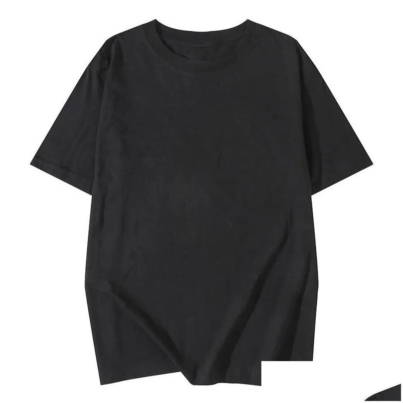 SSFJ RH-T009 # 180g Weight 100% Cotton Short Sleeve T-shirt Men`s and Women`s Couple Shirt